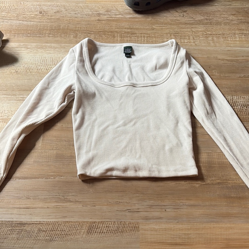 Wild Fable Cream Fitted Bodysuit